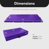 BalanceFrom All Purpose 4'x8'x2" Extra Thick High Density Anti Tear Gymnastics Gym Folding Exercise Aerobics Mats, Purple view 4