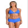 Hobie Women's Standard Banded Ruffle Bralette Bikini Swimsuit Top, Surf//Solids view 1