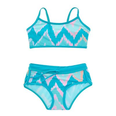 Appaman Girls' UPF 50 Stella Swim Short Set (Toddler/Little Big Kid), Ikat