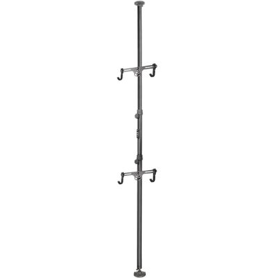 CyclingDeal Floor to Ceiling 2 Bike Storage Stand - Dual Hanger Gravity Hook Parking Rack Pole Stand for Storing Bicycles in Garages or Apartments - Height up to 10'10"