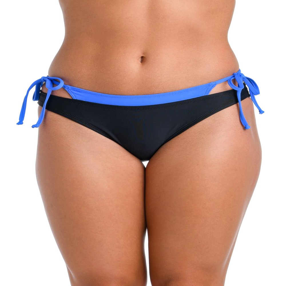 Hobie Women's Faux Layered Hipster Swimsuit Bottom, Surf//Color Around The Block, X-Small