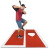 GoSports Baseball/Softball Turf Batting Mat - 6 ft x 5.5 ft Switch Hitting Design with Reversible Home Plate view 1