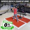 GoSports Baseball/Softball Turf Batting Mat - 6 ft x 5.5 ft Switch Hitting Design with Reversible Home Plate view 2