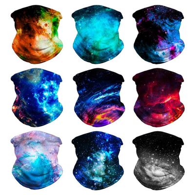 VCZUIUC Headwear Bandana Head Wrap Face Scarf Mask Neck Warmer Balaclava for Sports (Medium (Quick Dry), 9pcs Galaxy-2)