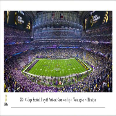 2024 CFP National Championship Game, Washington vs Michigan - Unframed 40 x 13.5 Poster by Blakeway Panoramas