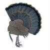 Walnut Turkey Bust Display for Tail, Beard, Spurs, Shotgun Shell, & Fan - Unique Plaque (Feet w/Spurs) view 2