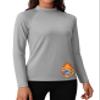 MAGCOMSEN Long Sleeve Workout Tops for Women Fleece Lined Thermal Shirts Running Warm Underwear Active Base Layer Light Grey M view 1