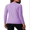 MAGCOMSEN Thermal Shirts for Women Long Sleeve Mockneck Fleece Lined Tops view 2