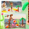 Cotiny 18 Pack Inflatable Palm Tree Cactus Ring Toss Beach Ball Parrot Banana for Hawaiian Party Decor and Beach Toys view 4