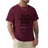 Custom T-Shirt Design Your Own Front Printed Tee Picture Shirts for Men Personalized Gift T Shirt Maroon view 1