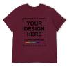Custom T-Shirt Design Your Own Front Printed Tee Picture Shirts for Men Personalized Gift T Shirt Maroon view 2