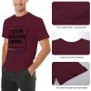 Custom T-Shirt Design Your Own Front Printed Tee Picture Shirts for Men Personalized Gift T Shirt Maroon view 4