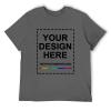 Custom T Shirts for Men, Design Your Own Shirt, Add Text Image Logo Personalized Cotton Tee Printed Photo Front Dark Gray view 2