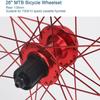 Bicycle Wheels 26 Inch Bicycle Rims Disc Brakes Double Wall Rims Box Hubs Ball Bearings 7 8 9 10 Speed (Color : Red) view 3