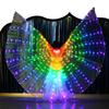 Reicyfang LED Belly Dance Wings with Stick, LED Isis Wings, Glow Light Up Belly Dance Costumes, LED Lights Belly Dance Isis Wings Carnival Rave Costumes Outfits(Adult Colorful) view 1