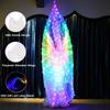 Reicyfang LED Belly Dance Wings with Stick, LED Isis Wings, Glow Light Up Belly Dance Costumes, LED Lights Belly Dance Isis Wings Carnival Rave Costumes Outfits(Adult Colorful) view 2