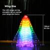 Reicyfang LED Belly Dance Wings with Stick, LED Isis Wings, Glow Light Up Belly Dance Costumes, LED Lights Belly Dance Isis Wings Carnival Rave Costumes Outfits(Adult Colorful) view 3