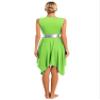 Hularka Women's Liturgical Praise Dance Dress Tunic Worship Color Block Lyrical Dance Costume Performance LightGreen XX-Large view 3