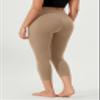 ODODOS Buttery Soft Lounge Yoga Capris with Pockets for Women 21" High Waist Cropped Capri Leggings, Light Brown, X-Small view 2