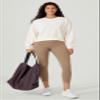 ODODOS Buttery Soft Lounge Yoga Capris with Pockets for Women 21" High Waist Cropped Capri Leggings, Light Brown, X-Small view 3