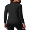 MAGCOMSEN Fleece Tops for Women Long Sleeve Thermal Underwear Mock Turtleneck Shirt Winter Athletic Base Layer Workout Black XL view 2