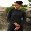 MAGCOMSEN Fleece Tops for Women Long Sleeve Thermal Underwear Mock Turtleneck Shirt Winter Athletic Base Layer Workout Black XL view 3