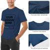 Custom T-Shirt Design Your Own Front Printed Tee Picture Shirts for Men Personalized Gift T Shirt Navy view 4