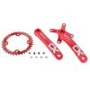PETCHOR Square Taper Crankset MTB, Mountain Bike Single Speed Crankset, Bicycle Crank Arm Set 170mm 104BCD, 36T Chainring & Bolts, Red view 2