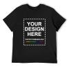 Custom T-Shirt Design Your Own Front Printed Tee Picture Shirts for Men Personalized Gift T Shirt Black view 2