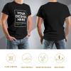 Custom T-Shirt Design Your Own Front Printed Tee Picture Shirts for Men Personalized Gift T Shirt Black view 3