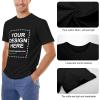 Custom T-Shirt Design Your Own Front Printed Tee Picture Shirts for Men Personalized Gift T Shirt Black view 4