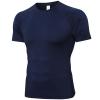 SPVISE Navy Compression Shirt Men Short Sleeve Quick Dry Workout Gym Tops Athletic Baselayer Undershirt for Sports Running view 1