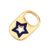 14k Yellow Gold Soda Tab Necklace Pendant, Bottle Cap Colorful Star Pendant For Necklace, Outer Banks Necklace Sarah Soda Cap Pendant Only Gold Charm Pendant Lovely Attachment Handmade Jewelry view 3