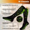 6 Pairs Plus Size Compression Socks for Men & Women Wide Calf 20-30 mmHg Graduated Compression Stockings for Support Blood Circulation Varicos Veins Ted Varices Anti Embolism(Colorful Series,2XL-3XL) view 3