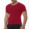 SPVISE Red Men's Compression Shirt Short Sleeve Dry Fit Workout Gym T-Shirts Running Tops Active Sports Athletic Undershirts view 2