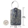 Flowers Leather Luggage Tag with Stainless Steel Ring, Fun Name Id Card Cover Travel Bag Tag Set, Suitable for Travel Bag Luggage Women Men 1 PCS view 4