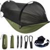 ADVOKAIR Camping Hammock with Mosquito Net Up to 500lbs, Ultralight and Portable Nylon Travel Hanging Hammock with Tree Straps, Perfect for Outside, Backpacking, Hiking and Backyard view 1