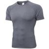 SPVISE Compression Shirt Men Short Sleeve Grey Workout Gym Top Cool Dry view 1