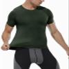 SPVISE Compression Shirt Men Spandex Sport Tshirts Athletic Workout Running Tops Performance Base Layer Undershirt Cool Dry Dark Green view 2