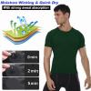 SPVISE Compression Shirt Men Spandex Sport Tshirts Athletic Workout Running Tops Performance Base Layer Undershirt Cool Dry Dark Green view 4