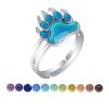 AINILOVE Color Changing Ring Sensing Temperature Ring Turtle/Dolphin/Whale/Penguin Animal Mood Ring for Women Birthday Party Jewelry Gift (Bear Paw Ring) view 1