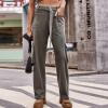 Wide Leg Jeans Women Cargo Pants Fashion Y2K Teen Girls High Waisted Streetwear Jogger Pants Baggy Parachute Sweatpants view 4