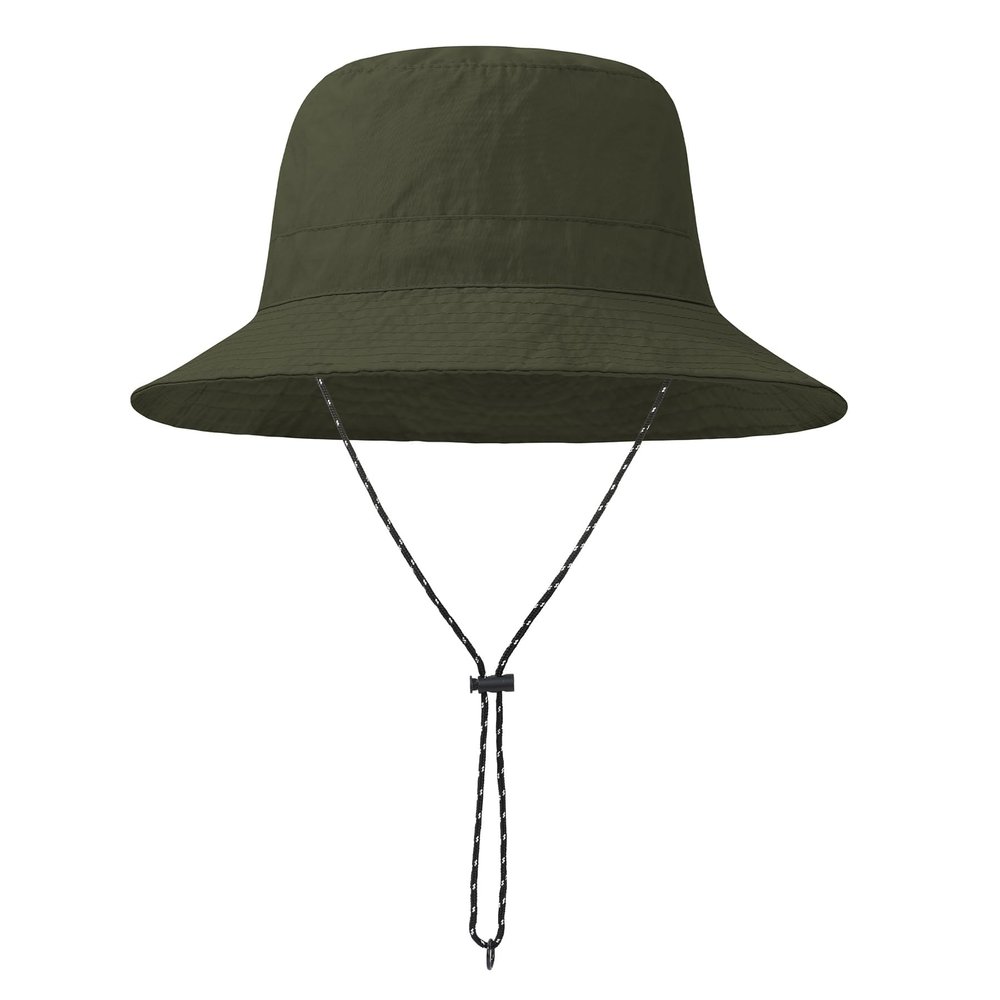 Zando Waterproof Bucket Hat for Woman Men - UPF 50+ Packable Adjustable Wide Brim Sun Hats for Outdoor Hiking Safari Fishing Army Green One Size