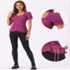 Allegra K Victorian Shirt for Women's Sweetheart Neck Puff Sleeve Halloween Lace Up Gothic Blouse X-Small Purple view 3
