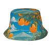 Many Big Oranges Unisex Lightweight Breathable Foldable Sun Hat for Outdoor Activities Travel Camping Fishing Hat view 1
