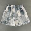 BOOMLEMON Mens Mesh Graphic Print Shorts Casual Fashion Cool Shorts Retro Active Gym Streetwear Short Pants(Camo Silver Gray XL) view 2