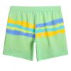 maamgic 7 Inch Mens Swim Trunks with Compression Liner Board Shorts with Zippered Pocket Bathing Suit for Beach Vacation Green and Yellow Stripes X-Large view 2