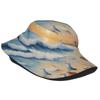 Airborne Seagulls Unisex Lightweight Breathable Foldable Sun Hat for Outdoor Activities Travel Camping Fishing Hat Black view 2
