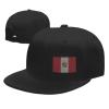 Adjustable Flag of Peru Hat Adult Casual Flat Bill Baseball Cap Trucker Caps for Sports Outdoor54 Black view 1