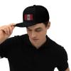 Adjustable Flag of Peru Hat Adult Casual Flat Bill Baseball Cap Trucker Caps for Sports Outdoor54 Black view 2